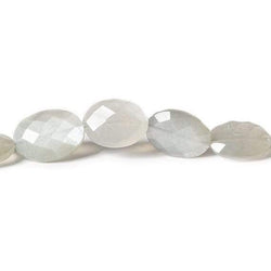 11x9-13x9mm Platinum Grey Moonstone faceted oval 8.5 inch 15 Beads (ONLINE ORDER ONLY)