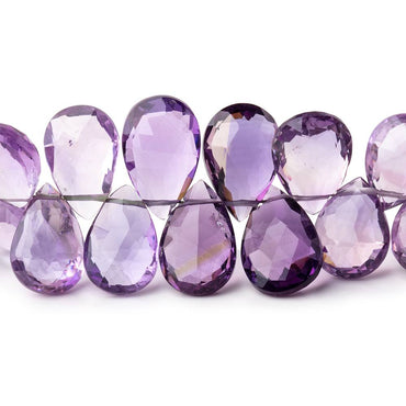 11x9-14x10mm Amethyst & Pink Amethyst Faceted Pear Beads 8 inch 48 pieces (ONLINE ORDER ONLY)