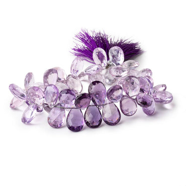 11x9-14x10mm Amethyst & Pink Amethyst Faceted Pear Beads 8 inch 48 pieces (ONLINE ORDER ONLY)