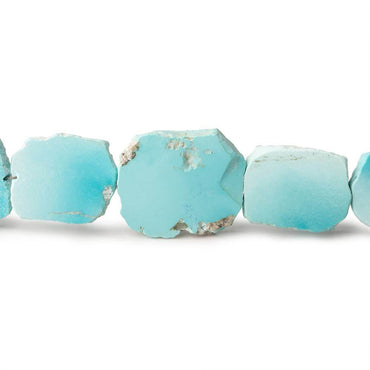 11x9-14x10mm Turquoise plain slice freeform beads 8 inch 15 pieces (ONLINE ORDER ONLY)