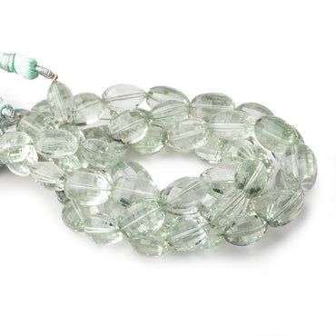 11x9-14x11mm Prasiolite Checkerboard Faceted Oval Beads 9 inch 16 pieces (ONLINE ORDER ONLY)