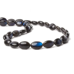 11x9-14x9mm Black Labradorite Plain Nugget Beads 16 inch 31 pieces A (ONLINE ORDER ONLY)