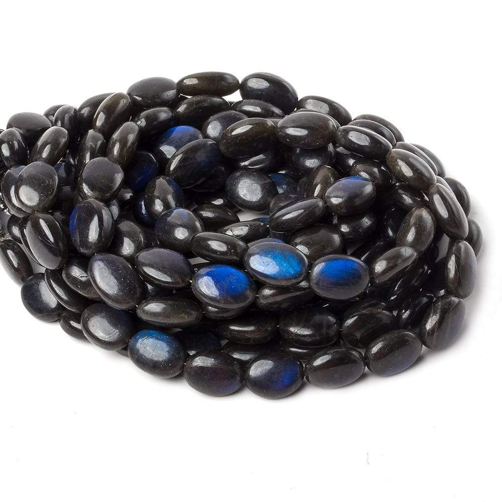 11x9-14x9mm Black Labradorite Plain Nugget Beads 16 inch 31 pieces A (ONLINE ORDER ONLY)