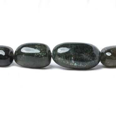 11x9-15x10mm Moss Aquamarine plain nugget beads 15 inch 31 pieces AAA (ONLINE ORDER ONLY)
