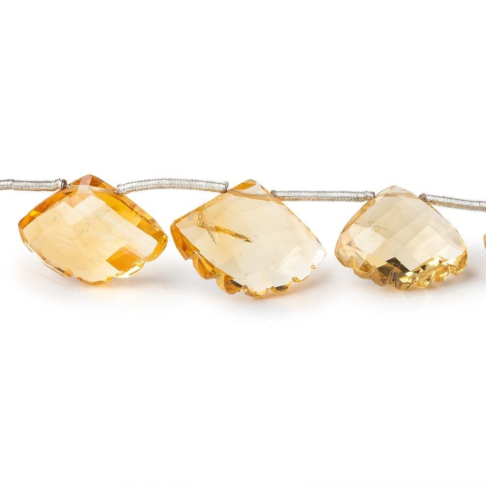 11x9-15x13mm Citrine Faceted Fan Beads 8 inch 15 pieces (ONLINE ORDER ONLY)