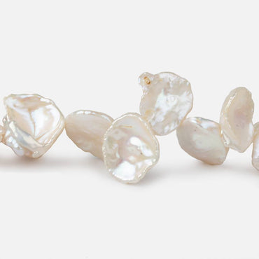 11x9-17x12mm Off White top drilled Keshi Freshwater Pearls AA 16 inch 40 pcs (ONLINE ORDER ONLY)