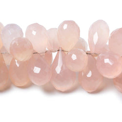 11x9-17x9mm Blush Pink Chalcedony Tear Drop Briolette 9 inch 76 pcs (ONLINE ORDER ONLY)