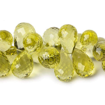 11x9-19x11mm Lemon Quartz Tear Drop Briolettes 8 inch 56 beads AAA (ONLINE ORDER ONLY)
