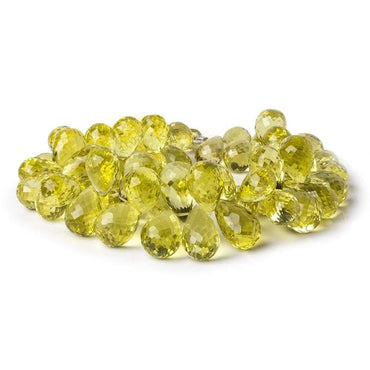 11x9-19x11mm Lemon Quartz Tear Drop Briolettes 8 inch 56 beads AAA (ONLINE ORDER ONLY)