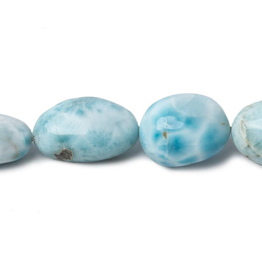 11x9-22x14mm Larimar plain nugget beads 18 inches 30 pieces AA (ONLINE ORDER ONLY)