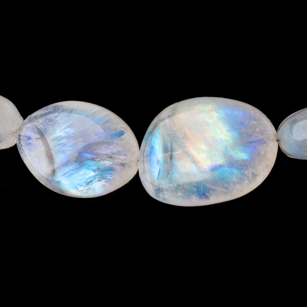 Rainbow Moonstone Carved Plain Nuggets 20 inches 31 Beads AAA (ONLINE ORDER ONLY)