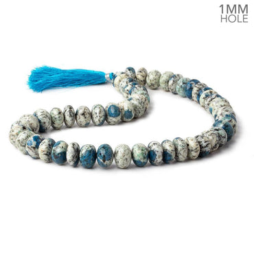 12-12.5mm K2 Azurite Granite "K2 Jasper" plain rondelles 16 inch 50 beads 1mm hole (ONLINE ORDER ONLY)