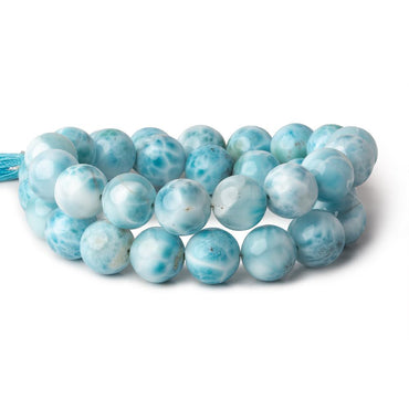 12-12.5mm Larimar Plain Round beads 15 inch 33 pieces AAA (ONLINE ORDER ONLY)