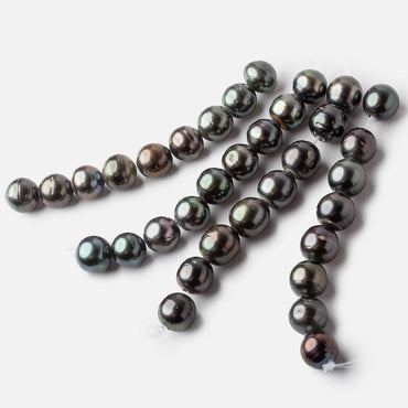 12-12.5mm Tahitian Saltwater 2mm Large Hole Pearls 3.5 inches 8 pieces (ONLINE ORDER ONLY)