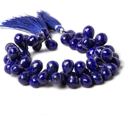 12-13mm Lapis Lazuli Faceted Tear Drop Briolette 8 inch 59 pieces (ONLINE ORDER ONLY)