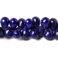 12-13mm Lapis Lazuli Faceted Tear Drop Briolette 8 inch 59 pieces (ONLINE ORDER ONLY)