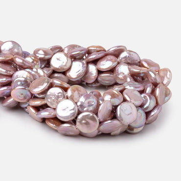 12-13mm Lilac Coin Freshwater Pearls 15.5 inch 29 Beads (ONLINE ORDER ONLY)
