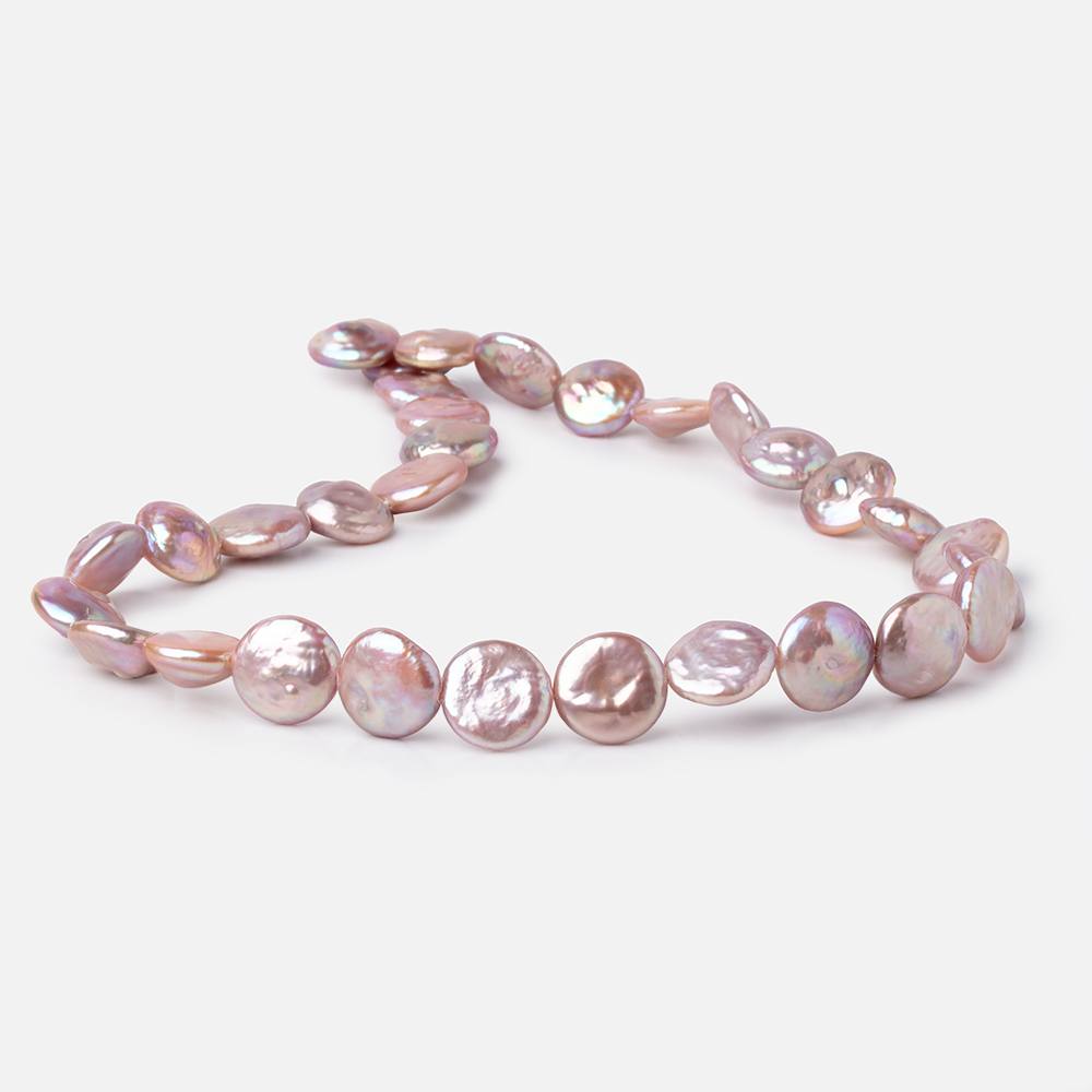 12-13mm Lilac Coin Freshwater Pearls 15.5 inch 29 Beads (ONLINE ORDER ONLY)