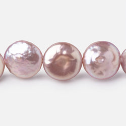 12-13mm Lilac Coin Freshwater Pearls 15.5 inch 29 Beads (ONLINE ORDER ONLY)