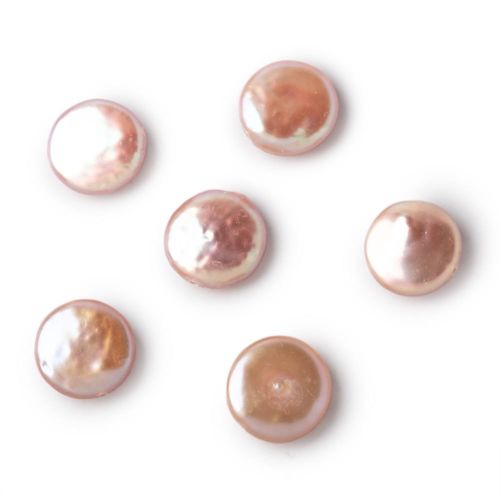 12-13mm Rose Peach Coin Freshwater Pearl Focal 1 piece (ONLINE ORDER ONLY)