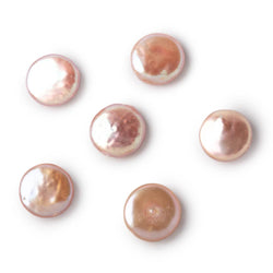 12-13mm Rose Peach Coin Freshwater Pearl Focal 1 piece (ONLINE ORDER ONLY)