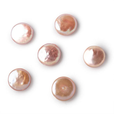 12-13mm Rose Peach Coin Freshwater Pearl Focal 1 piece (ONLINE ORDER ONLY)