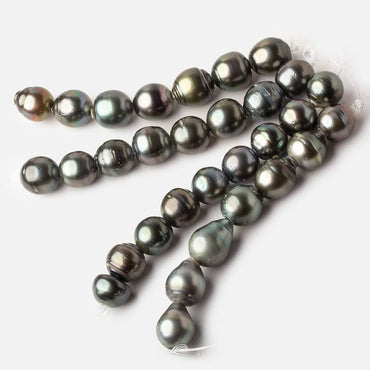 12-13mm Tahitian Saltwater 2mm Large Hole Pearls 3.5 inches 7 pieces (ONLINE ORDER ONLY)