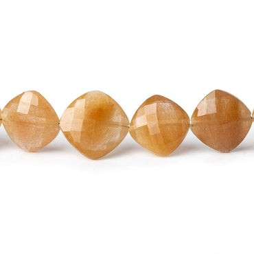 12-14mm Caramel Rutilated Quartz Faceted Pillow Beads 16 inch 32 pcs AAA (ONLINE ORDER ONLY)
