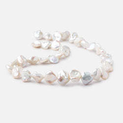12-14mm Cream Keshi Side Drilled Freshwater Pearls 15.5 inch 34 pieces (ONLINE ORDER ONLY)