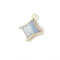 12-14mm Gold Leafed Blue Lace Agate 4 Point Star Focal Pendant 1 piece (ONLINE ORDER ONLY)