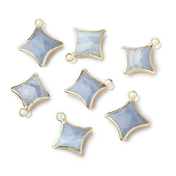 12-14mm Gold Leafed Blue Lace Agate 4 Point Star Focal Pendant 1 piece (ONLINE ORDER ONLY)