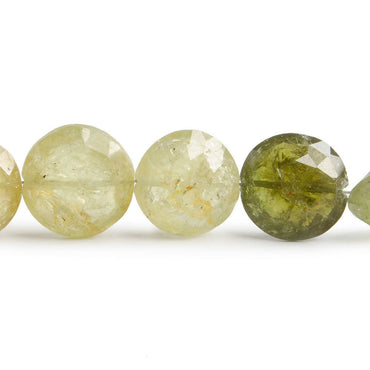 12-14mm Grossular Garnet Beads Faceted Coin 8 inch 16 pieces (ONLINE ORDER ONLY)