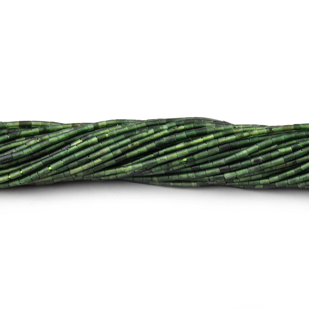 1.2-1.4mm Jade Hand Cut Tube Beads 15 inch 184 pieces (ONLINE ORDER ONLY)