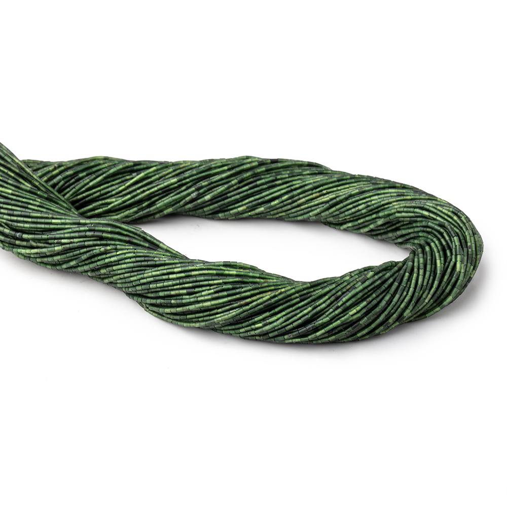 1.2-1.4mm Jade Hand Cut Tube Beads 15 inch 184 pieces (ONLINE ORDER ONLY)