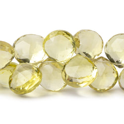 12-14mm Lemon Quartz Faceted Heart Beads 7.5 inch 33 Beads AAA (ONLINE ORDER ONLY)
