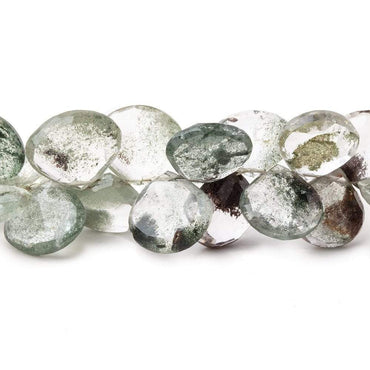 12-14mm Moss Quartz Faceted Heart Beads 8 inch 42 pieces (ONLINE ORDER ONLY)