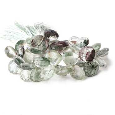 12-14mm Moss Quartz Faceted Heart Beads 8 inch 42 pieces (ONLINE ORDER ONLY)