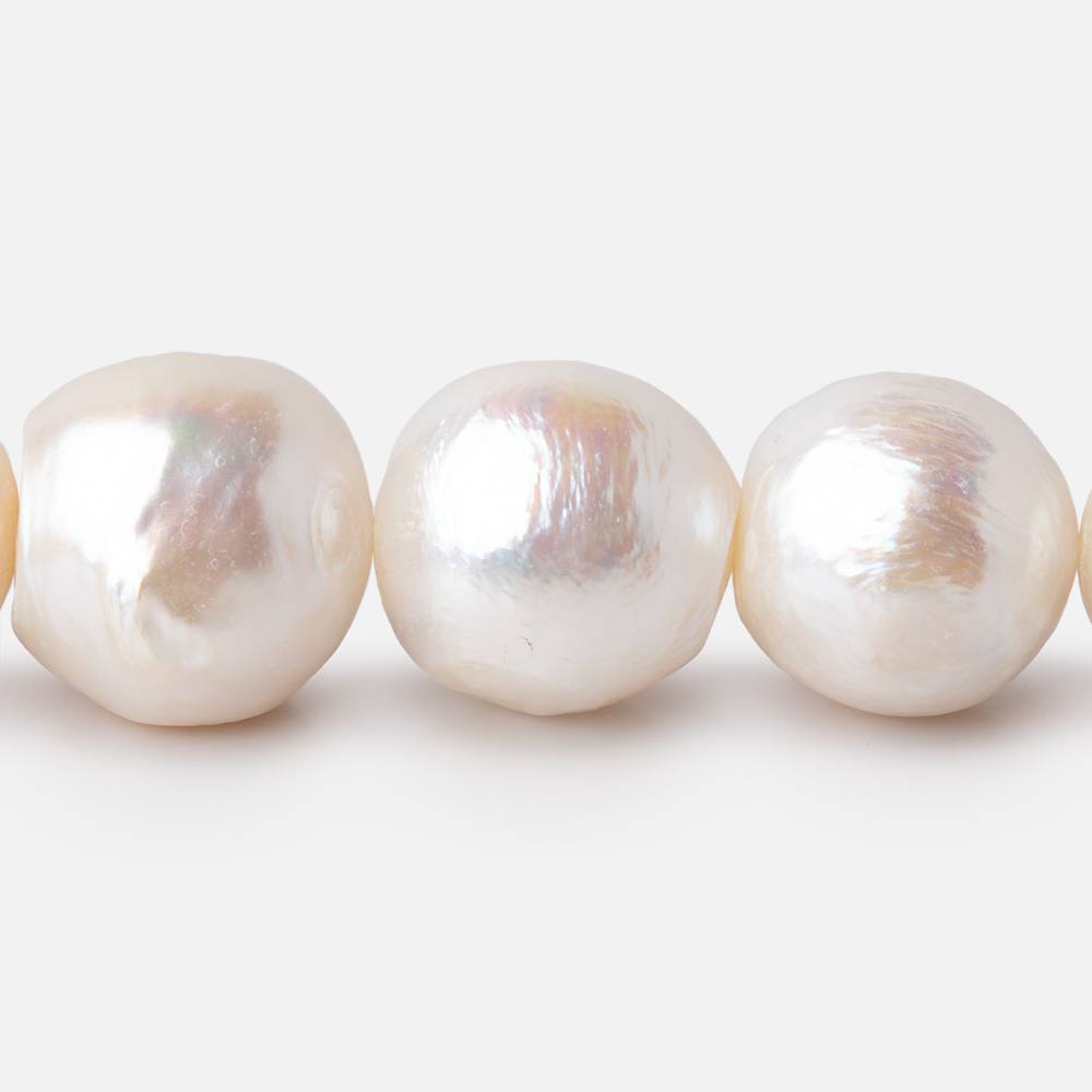 12-14mm Off White Round Freshwater Pearls 16 inch 34 pieces (ONLINE ORDER ONLY)