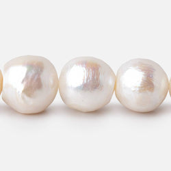 12-14mm Off White Round Freshwater Pearls 16 inch 34 pieces (ONLINE ORDER ONLY)