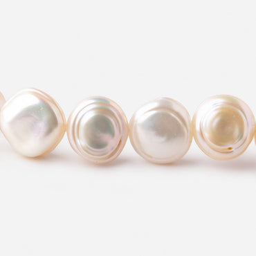 12-14mm Peach Side Drilled Keshi Freshwater Pearls 16 inch 35 pieces (ONLINE ORDER ONLY)