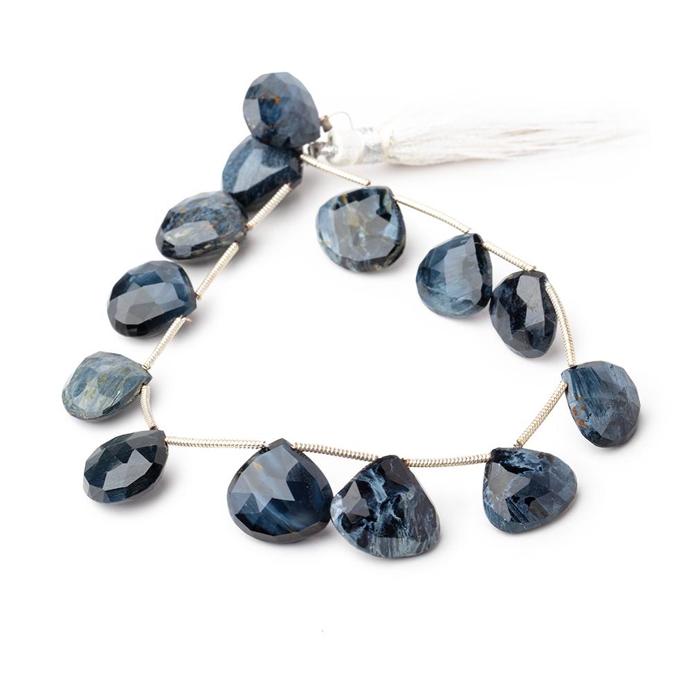 12-14mm Pietersite Faceted Heart Beads 8 inch 13 pieces (ONLINE ORDER ONLY)