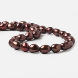 12- 14mm Strawberry Chocolate Large Hole Baroque Pearls 15 in. 26 pcs (ONLINE ORDER ONLY)