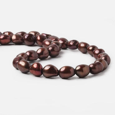 12- 14mm Strawberry Chocolate Large Hole Baroque Pearls 15 in. 26 pcs (ONLINE ORDER ONLY)