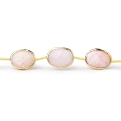 12-14mm Vermeil Bezel Pink Peruvian Opal Faceted Nuggets 7.5 inch 10 Beads (ONLINE ORDER ONLY)