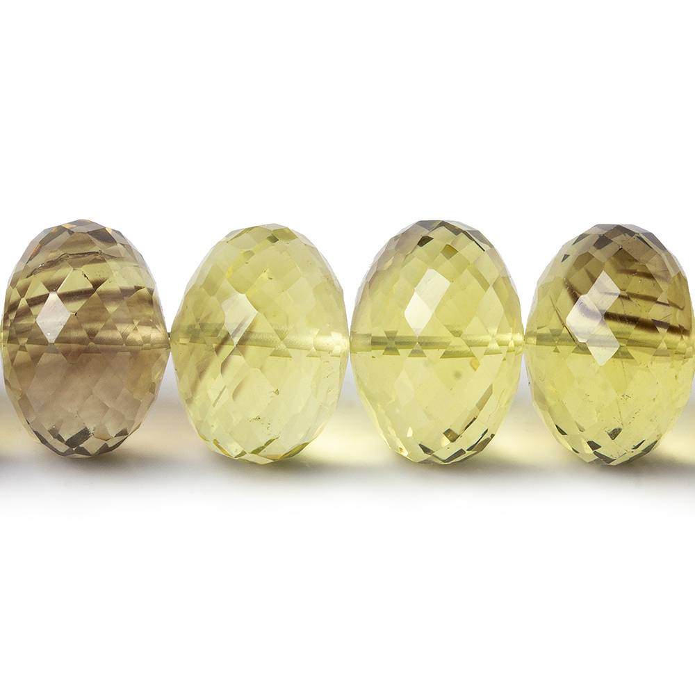 12-15mm BiColor Quartz Faceted Rondelle Beads 16.5 inch 43 pieces (ONLINE ORDER ONLY)