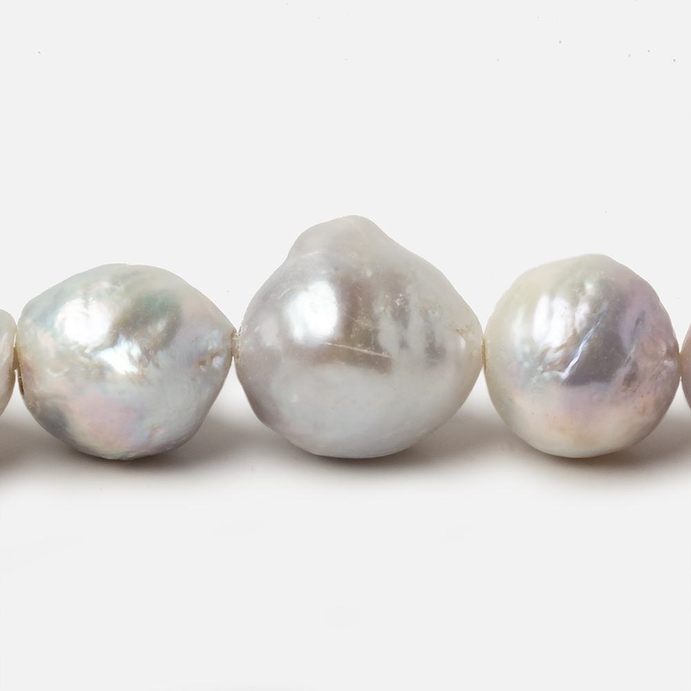 12-15mm Off White Baroque Large Hole Pearls 8 inch 13 pieces (ONLINE ORDER ONLY)