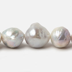 12-15mm Off White Baroque Large Hole Pearls 8 inch 13 pieces (ONLINE ORDER ONLY)