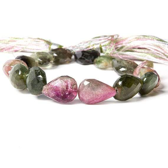 12-15mm Polychromatic Tourmaline Beads Straight Drilled Pear 16 pcs (ONLINE ORDER ONLY)