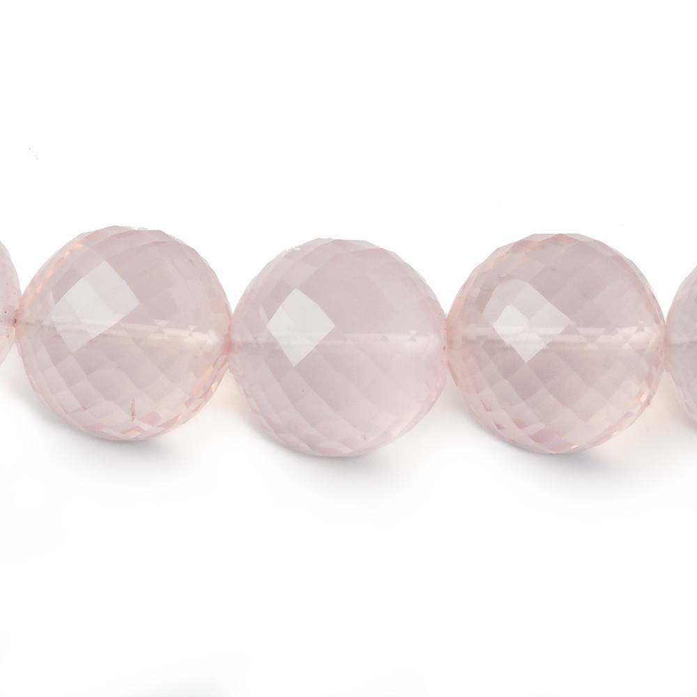 12-15mm Rose Quartz Faceted Round Beads 16 inch 31 pieces AAA (ONLINE ORDER ONLY)