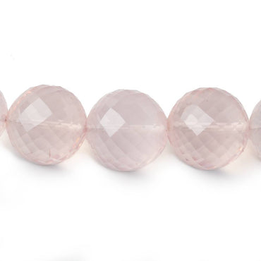 12-15mm Rose Quartz Faceted Round Beads 16 inch 31 pieces AAA (ONLINE ORDER ONLY)